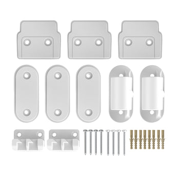 Paw Proof Retractable Dog Gate - Mounting Kit - White - Hakuna Pets